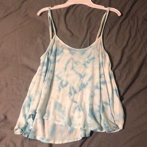 Tie-dye cropped tank top